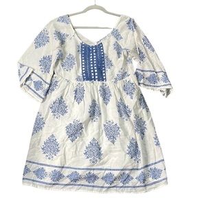 Entro Blue and White Mini Dress